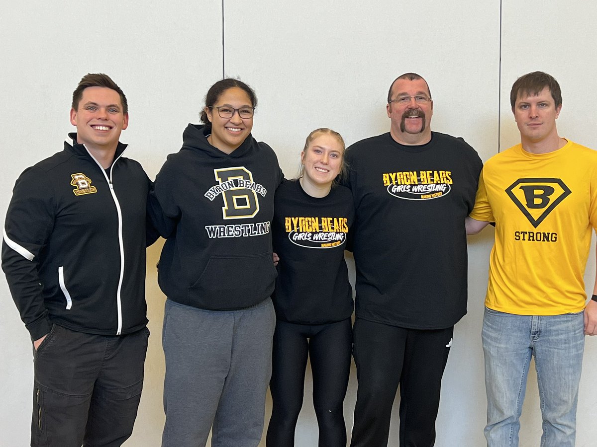 Good Luck at the MSHSL State Wrestling Tournament Hattie and Madi💪💪💪💪💪💪💪 #ByronBears @ByronBears