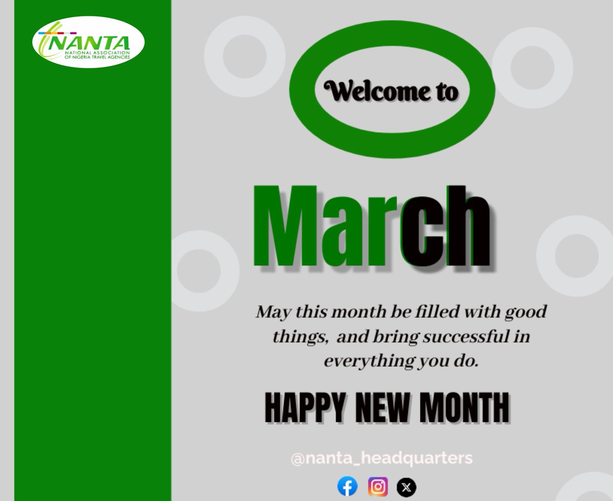 Welcome to the Month of March, Happy New Month!!    #march #march1st #march2024 #happynewmonth #newmonth #newmonthvibes #seasonofjoy #nanta #travel #nigeria #nigeriatotheworld #africatravel