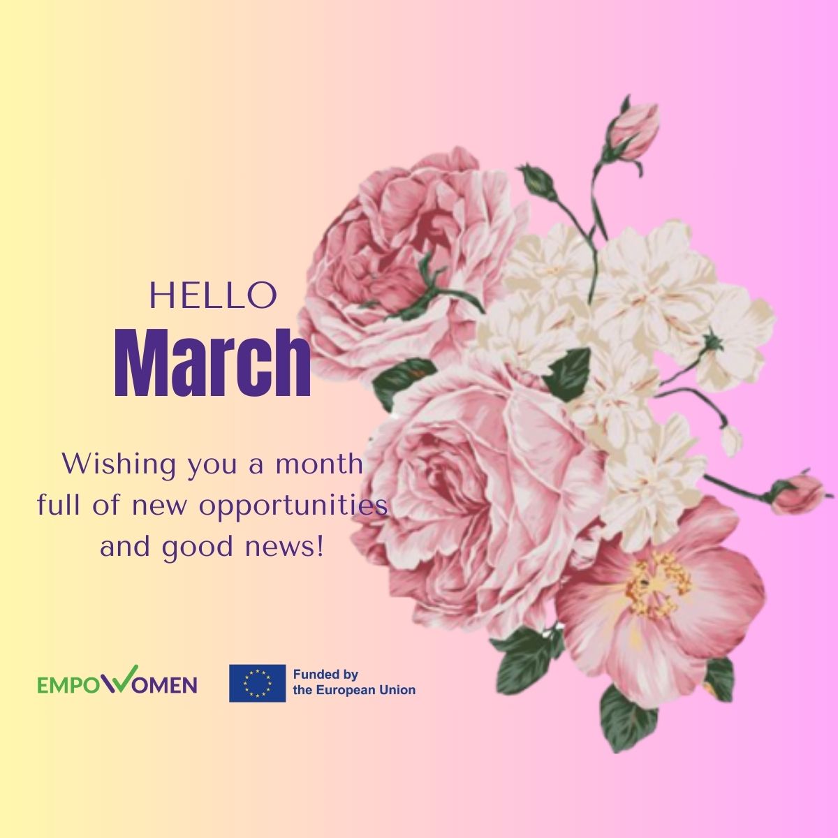Happy Spring to everyone!

A kind reminder: ONE week left before the deadline for applying for EmpoWomen Program. Applications within the first Open Call will be accepted until March 8, 17:00 CET. Good luck to participants!

empowomen.eu

#EmpoWomen #Investment
