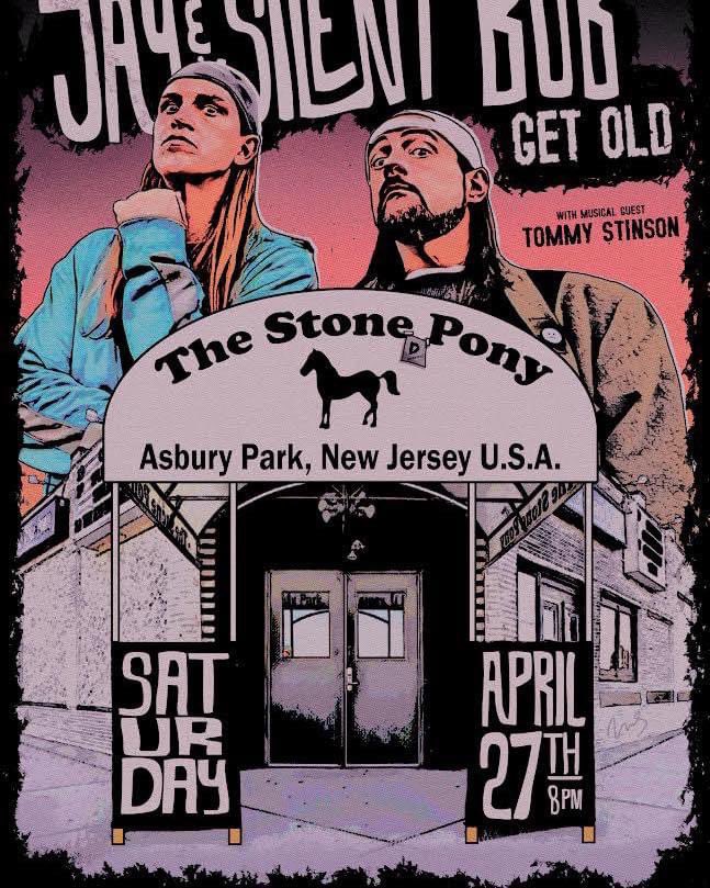 Tommy joins legendary duo, Jay and Silent Bob @ The Stone Pony 4/27!! Get tix here: ticketmaster.com/event/0000605C…