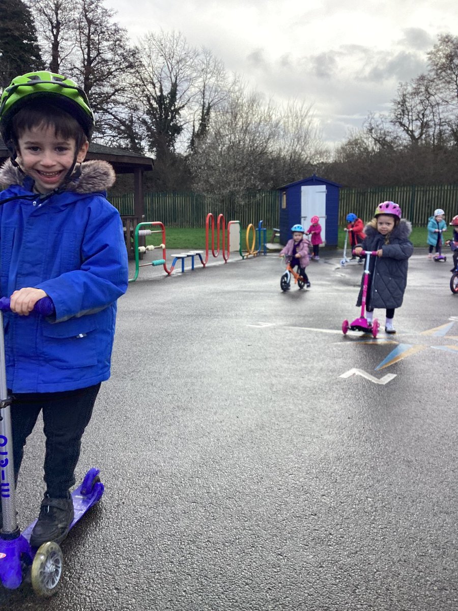 Reception’s first bike and scooter day has been a success! #Reception #MissS #active60