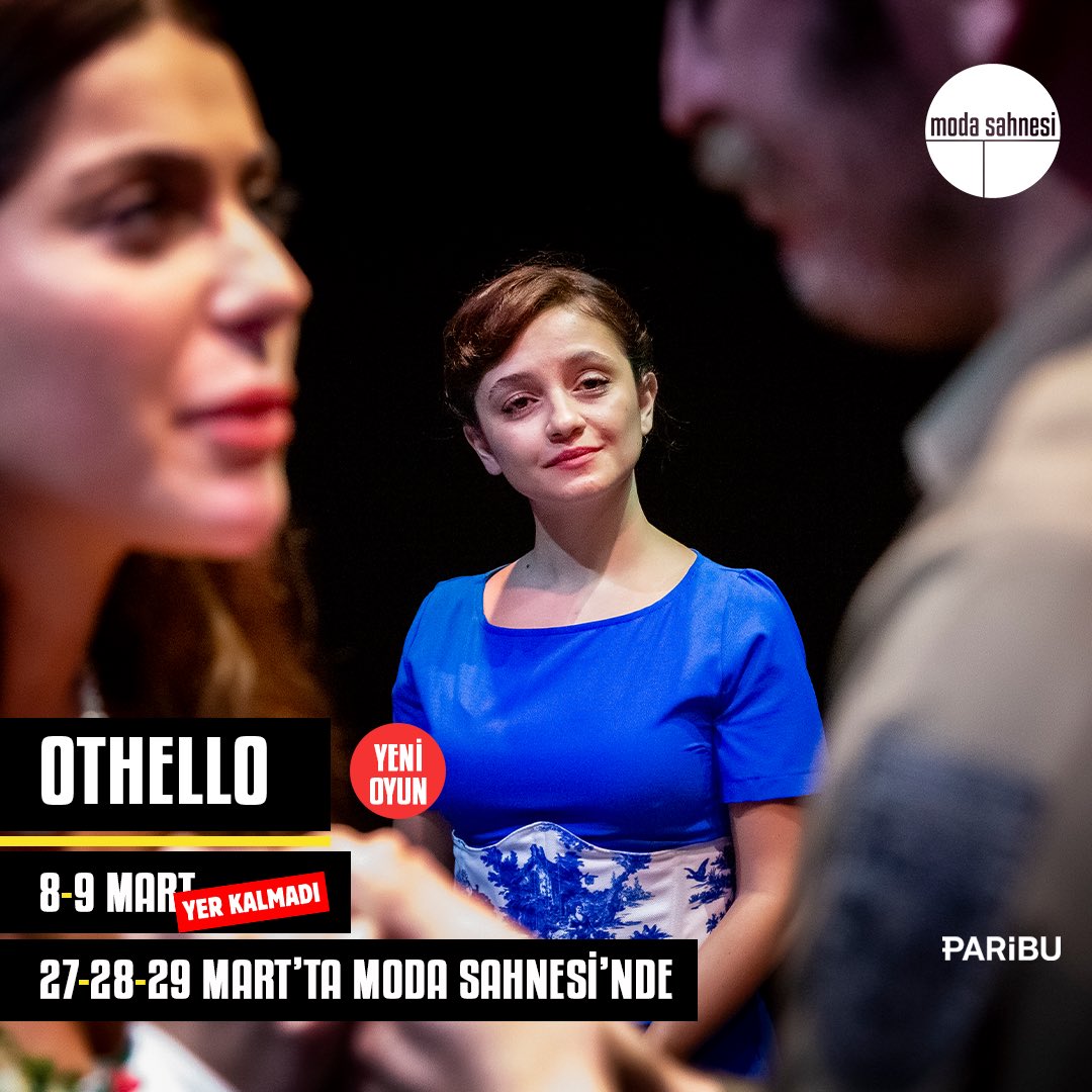 Othello 8-9 Mart oyunlarına yer kalmadı. 27-28-29 Mart’ta moda sahnesi’nde. @canercindoruk @ilayerkok @mertsismanlar @k_aydogan Bilet almak için🔻 biletinial.com/tr-tr/tiyatro/… #othello #canercindoruk #modasahnesi