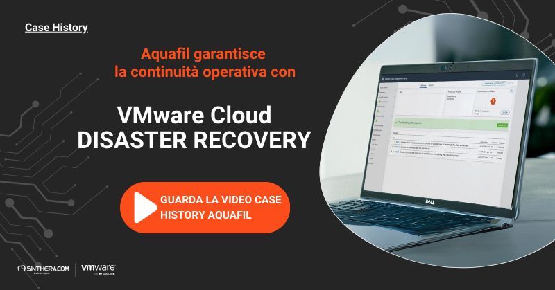 Aquafil garantisce la continuità operativa grazie alla #VMware Cloud #DisasterRecovery su #AWS.  L'infrastruttura IT di Aquafil è: protetta, scalabile, resiliente e in grado di ripristinare velocemente i servizi più importanti. Scopri la Case History: bit.ly/3ThN5LB