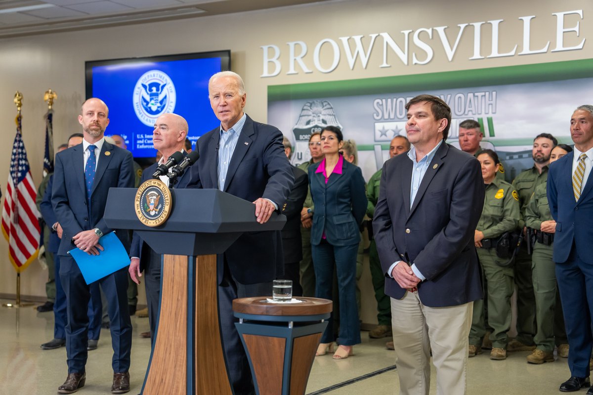 President Biden traveled to Brownsville, Texas to receive operational briefings from border and immigration officials, and to meet with local leaders on the need to secure our border.

Congressional Republicans need to step up and pass the Bipartisan Border Security Bill. 