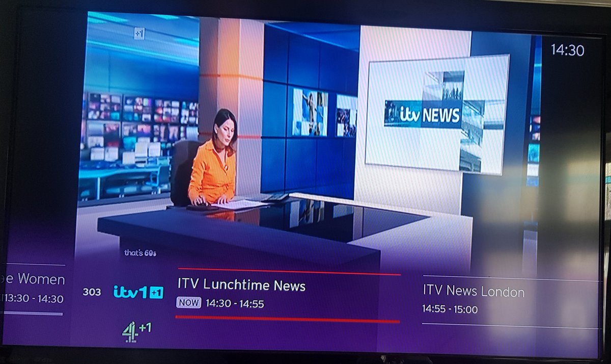 Hi @ITV . All my + 1 channels are in the wrong aspect ratio. 4:3 instead of 16:9. Can you fix it please? Thanks. @itvnews