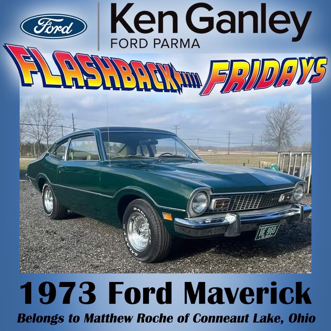 #FlashbackFordFriday
Check out this 1973 Ford Maverick that belongs to Matthew Roche of Conneaut Lake, Ohio!
#KenGanleyFordParma  #FlashbackFordFriday #VintageVehicle #FordMaverick