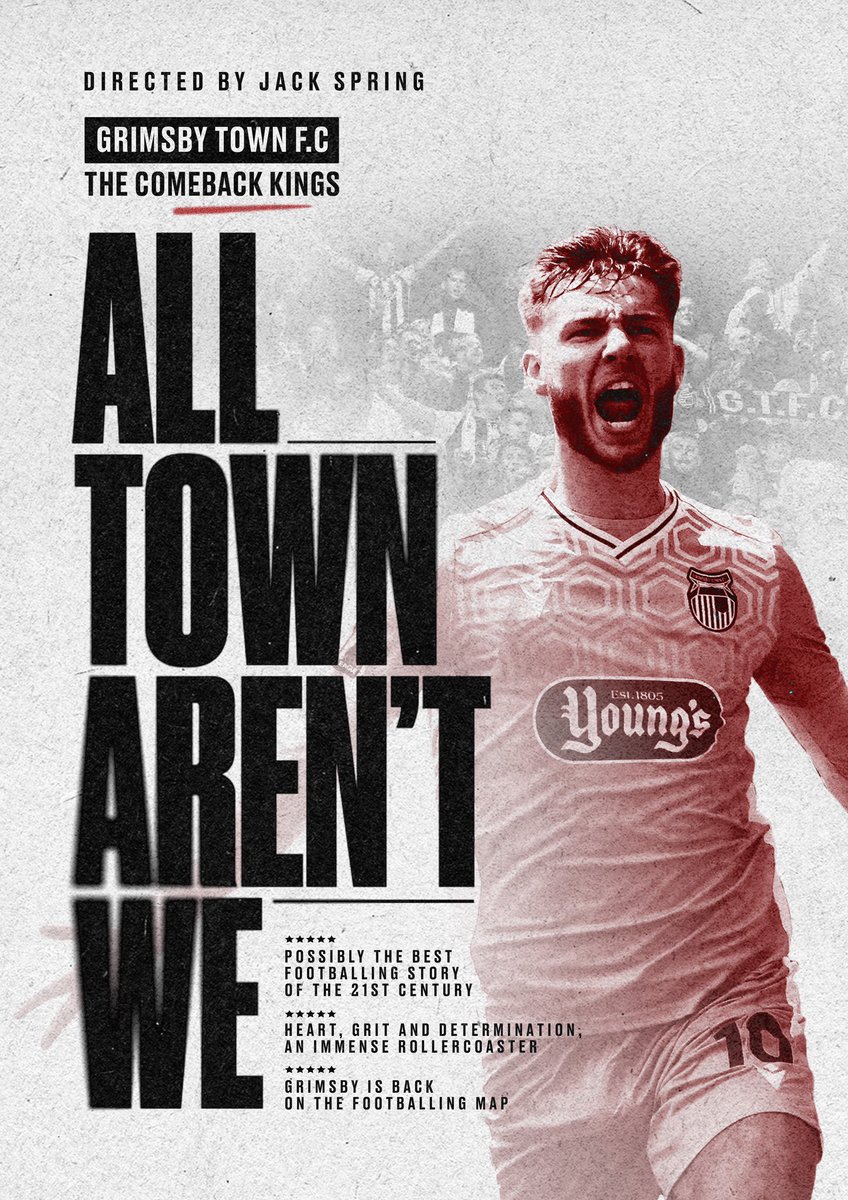 jeremyjameshunt's tweet image. All Town Aren’t We, @JackSpringFilm’s incredible documentary about Grimsby Town FC which I had the pleasure of scoring last year, is now available to stream on @primevideouk!

Up The Mariners! @officialgtfc