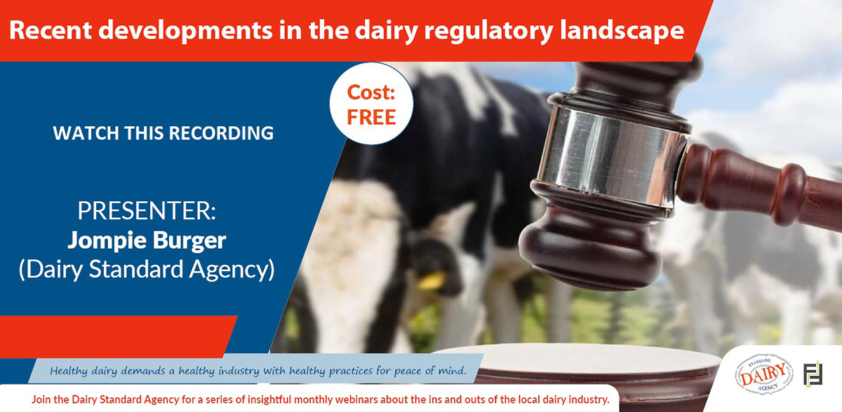 Explore the dairy universe with Jompie Burger from DSA! 📅 Save the dates for key insights on Regulations (R.1510) shaping the Dairy landscape. Watch his exclusive presentation for the latest updates! tinyurl.com/2p8y5ec2 #DairyInsights