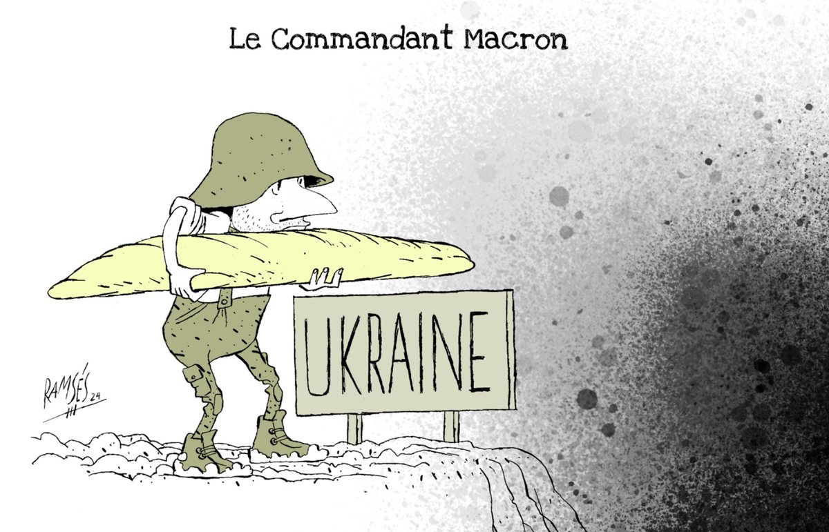 ✊✏️ CARTOONS 💬

#CartoonOfTheWeek from @LeTemps, by @Ramsesdraw, #Cuba, chosen by @PatChappatte with the collaboration of @CartooningPeace and @freedomcartoons.

➡️ letemps.ch/dessin-de-la-s…

#Ukraine #Russia #war #France #Macron #help #troups #freedom #freedomofspeech