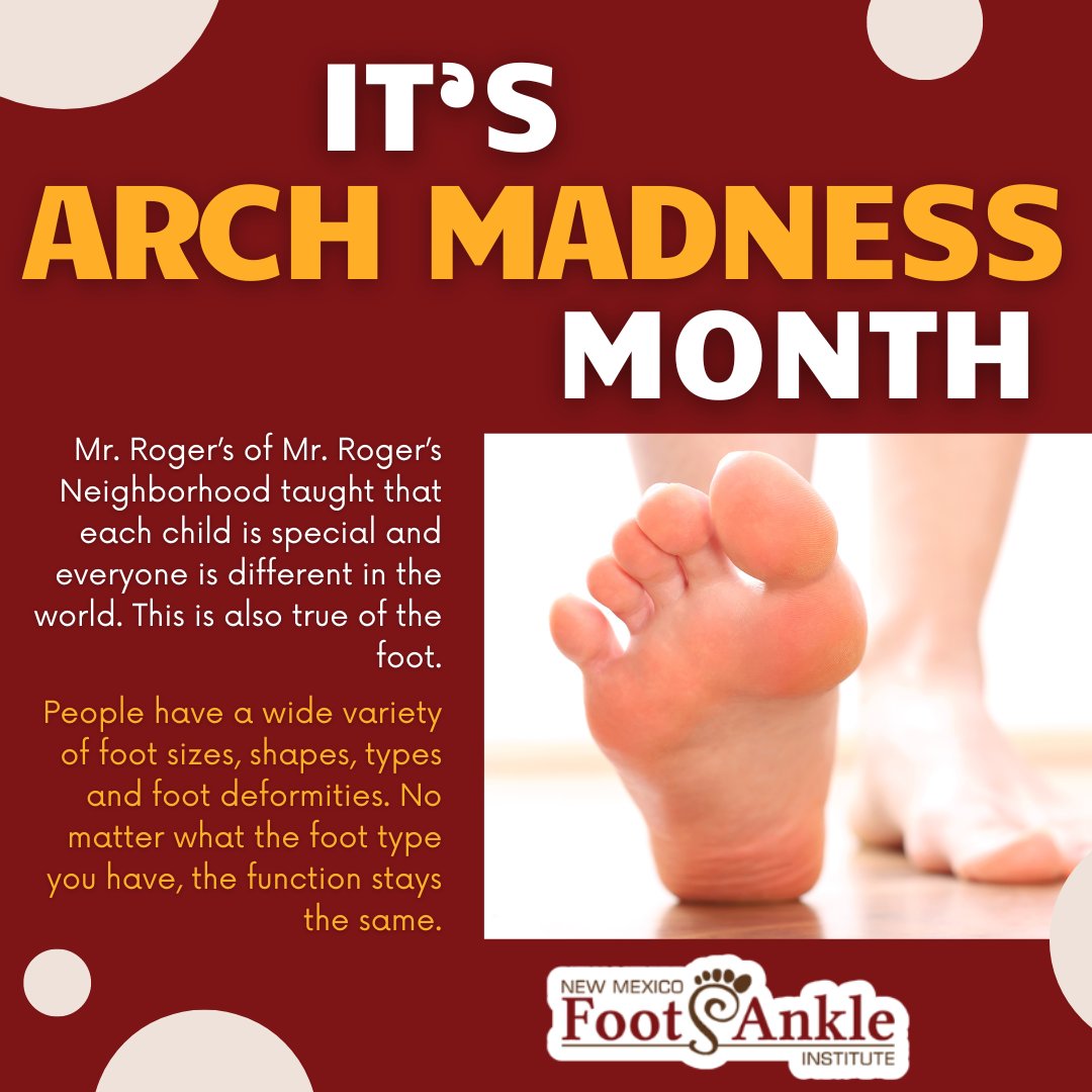 Start March on the right foot! Make an appointment with us today. Link in bio.
.
.
.
#bestpodiatrists #newmexicodoctor #NewMexicoFootAndAnkleInstitute #March2024 #podiatrists #follow #photo #helloMarch #marchmadness #mrrogers #Albuquerquepodiatrist #foot #footdoc #footarch