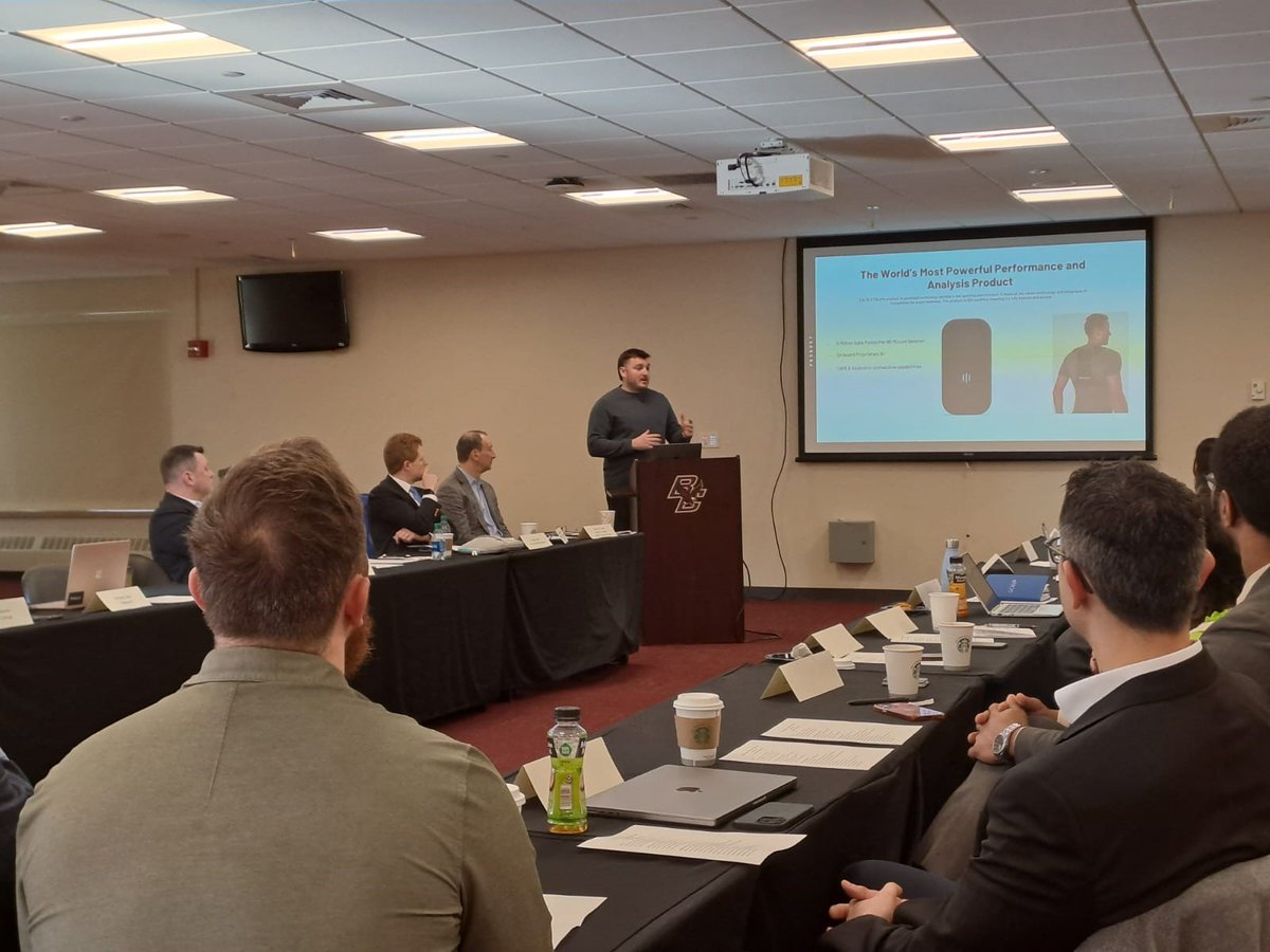 Day two of @InvestNI's Sportstech Trade Mission to Boston was filled with exciting pitches and game-changing connections 🏒 🏀. We were honored to have @USEnvoyNI join us. Our companies explored the iconic @BostonCollege and presented their cutting-edge products and solutions…