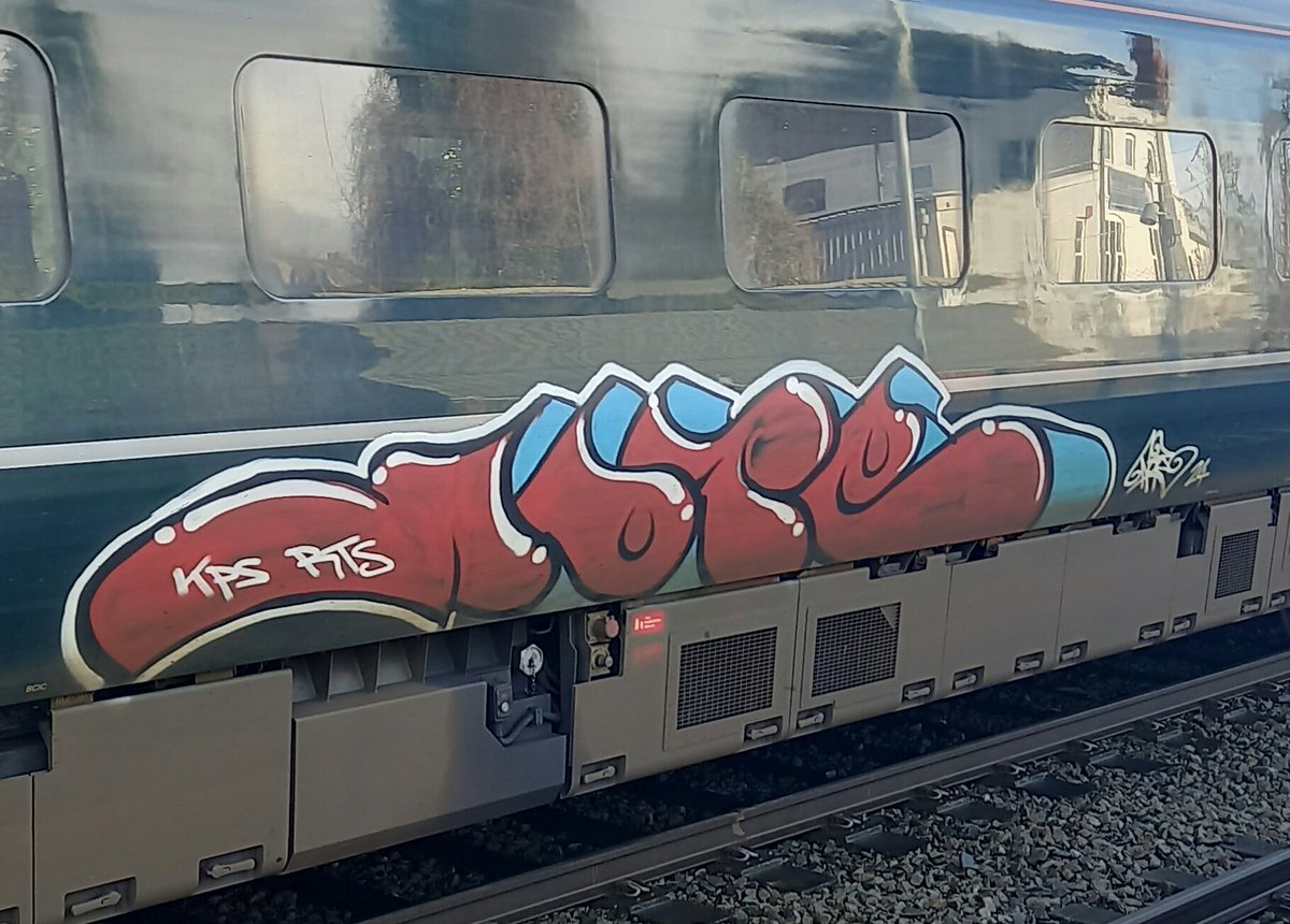 Remember kids it's not art, it's criminal damage. <a href="/GWRHelp/">GWR</a> 802106 at Evesham today. @BTP3Counties