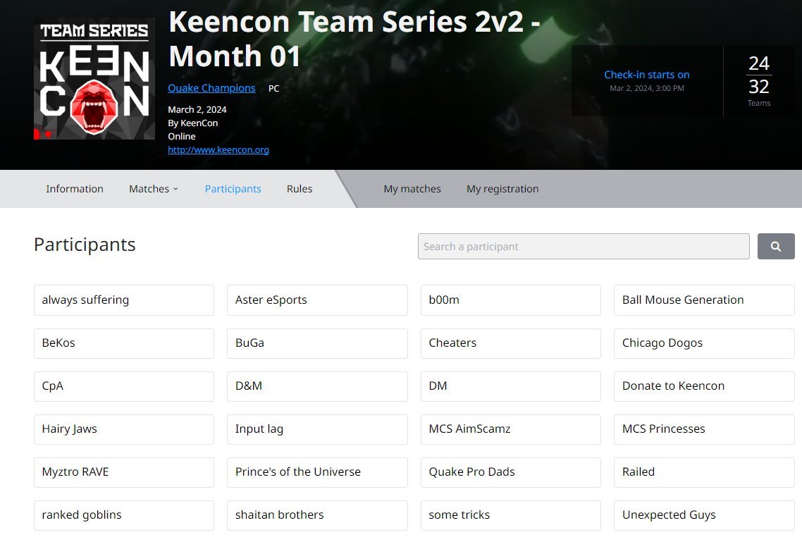 Pretty excited to watch <a href="/KeenconGaming/">KeenCon</a>'s 2v2 tournament tomorrow.
A lot of teams are super active and practicing hard, can't really predict the top8. 

Who do you think is gonna win?