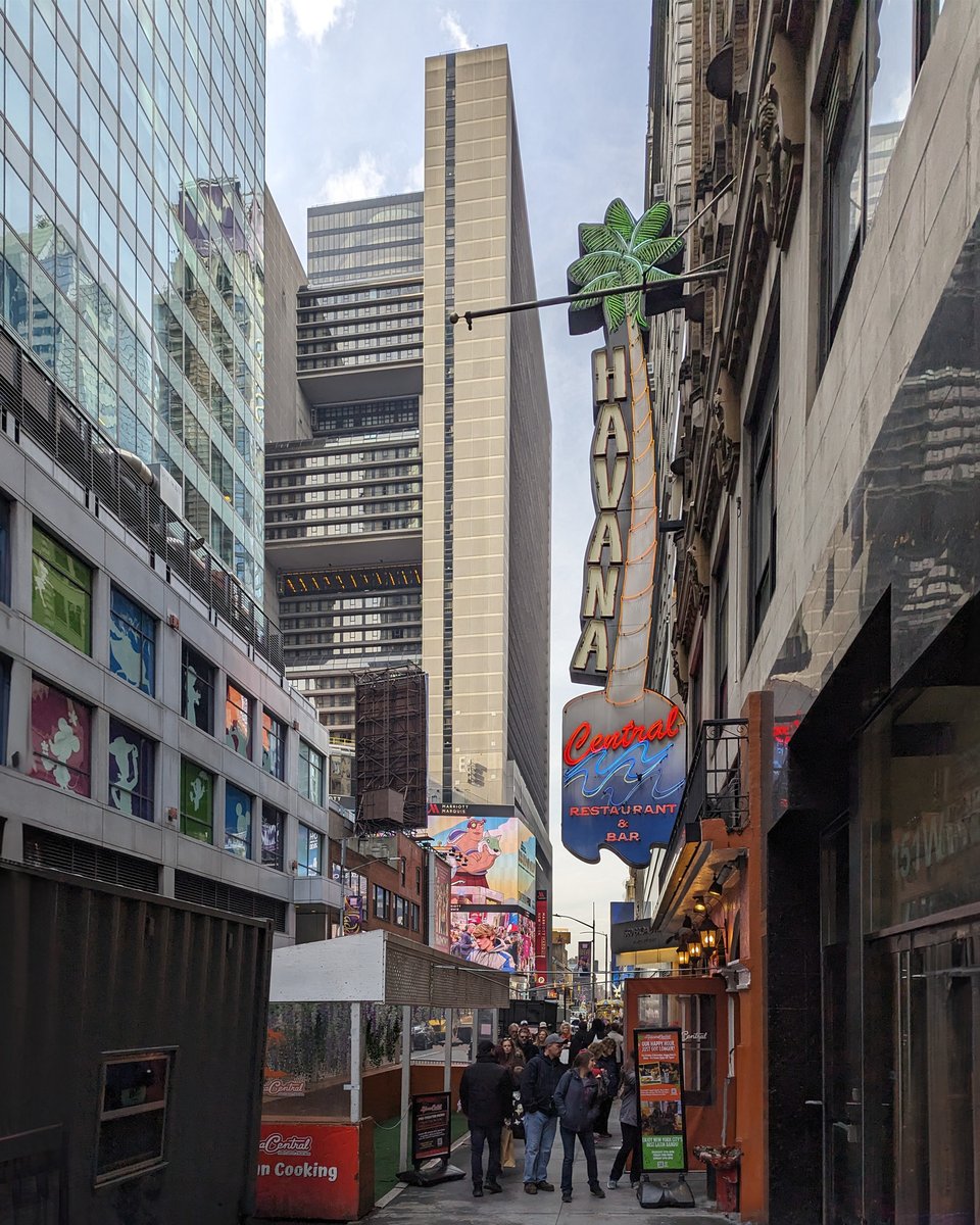 Marriott Marquis on Times Square. In 1985 it brought 2,000 hotel rooms at the cost of demolition of 5 theatres. Designed by John Portman & Associates.