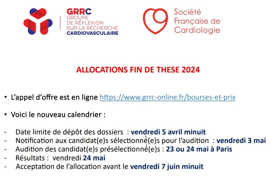 L'appel d'offre pour les allocations de fin de thèse est ouvert !
Application avant le vendredi 5 avril minuit.