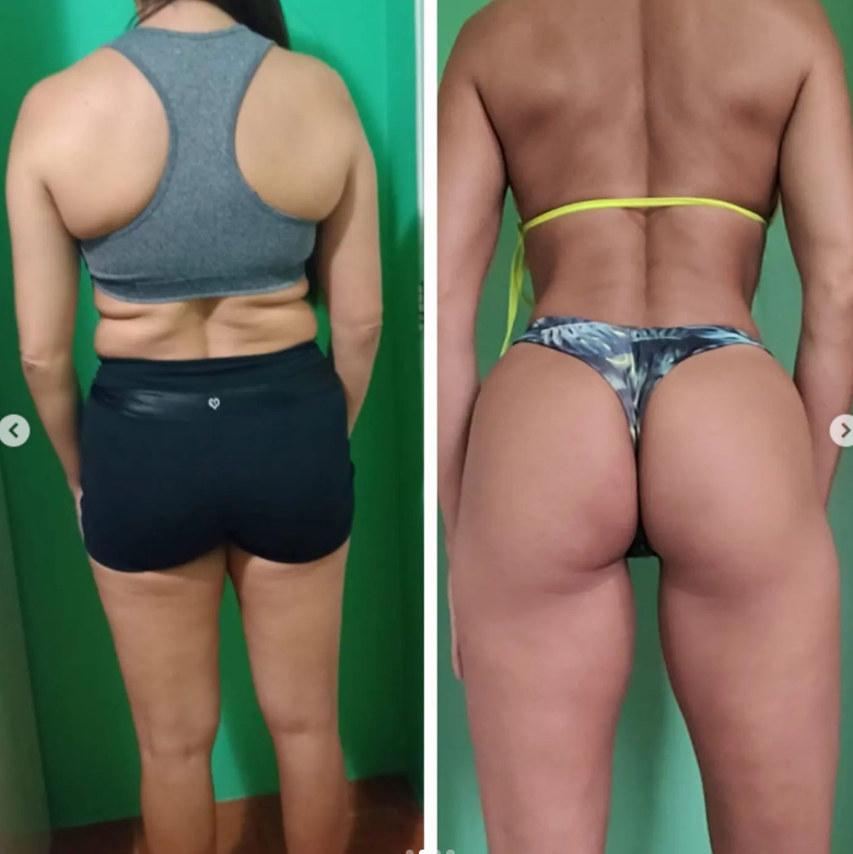 jacked_x's tweet photo. A Claudia que em poucos meses mudou completamente, recomposição corporal absurda e - 12kg off https://t.co/c35c8LBBAF