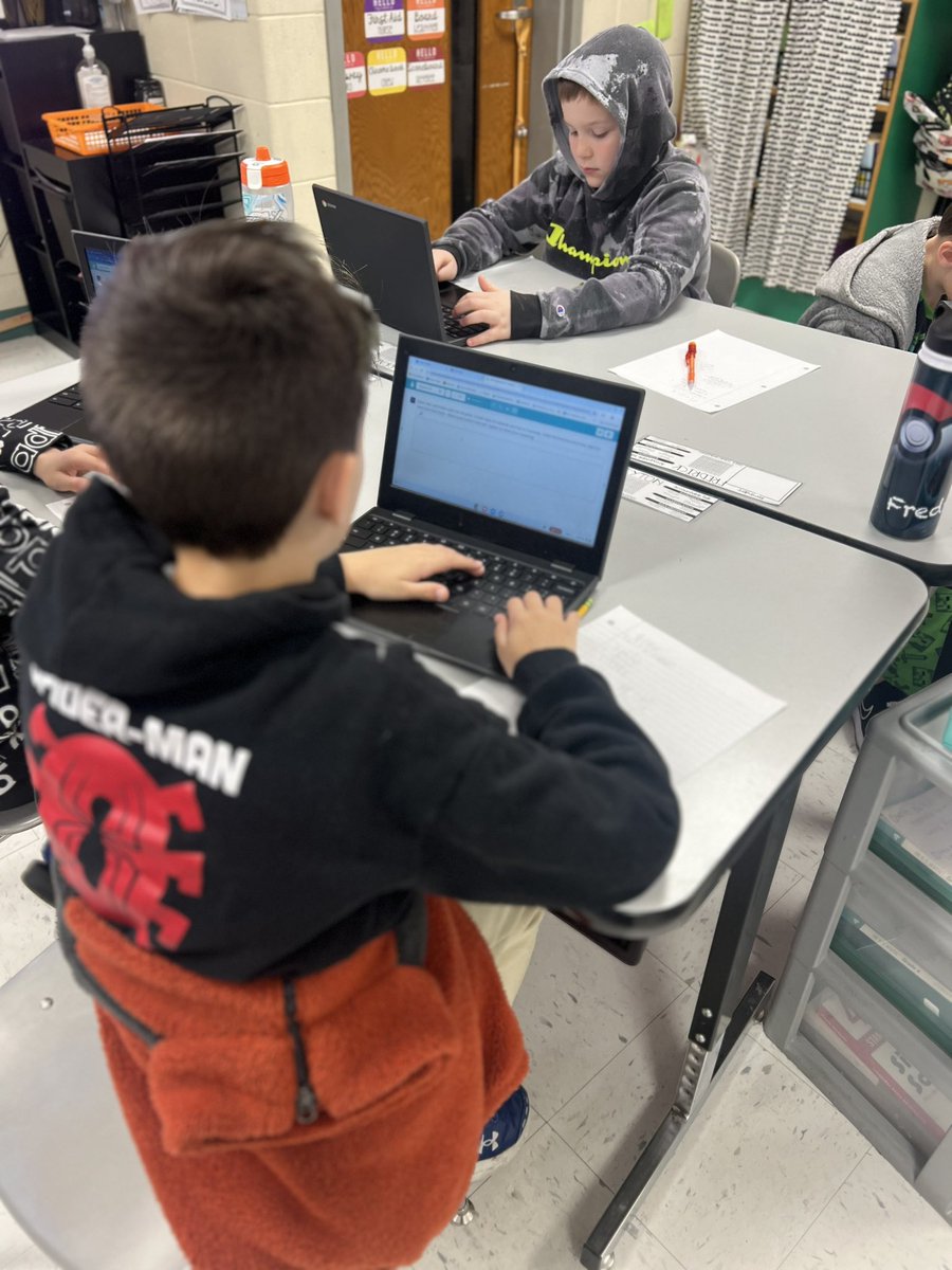 chaffin4th's tweet photo. Today we are wrapping up unit 4 of @IllustrateMath using @PearDeck to take our unit test. This is a great resource to prepare students for online assessments. We have been working hard on writing “CER” and now we are typing them 😎 Proud of my mathematicians!!! https://t.co/vW7gDewrLI