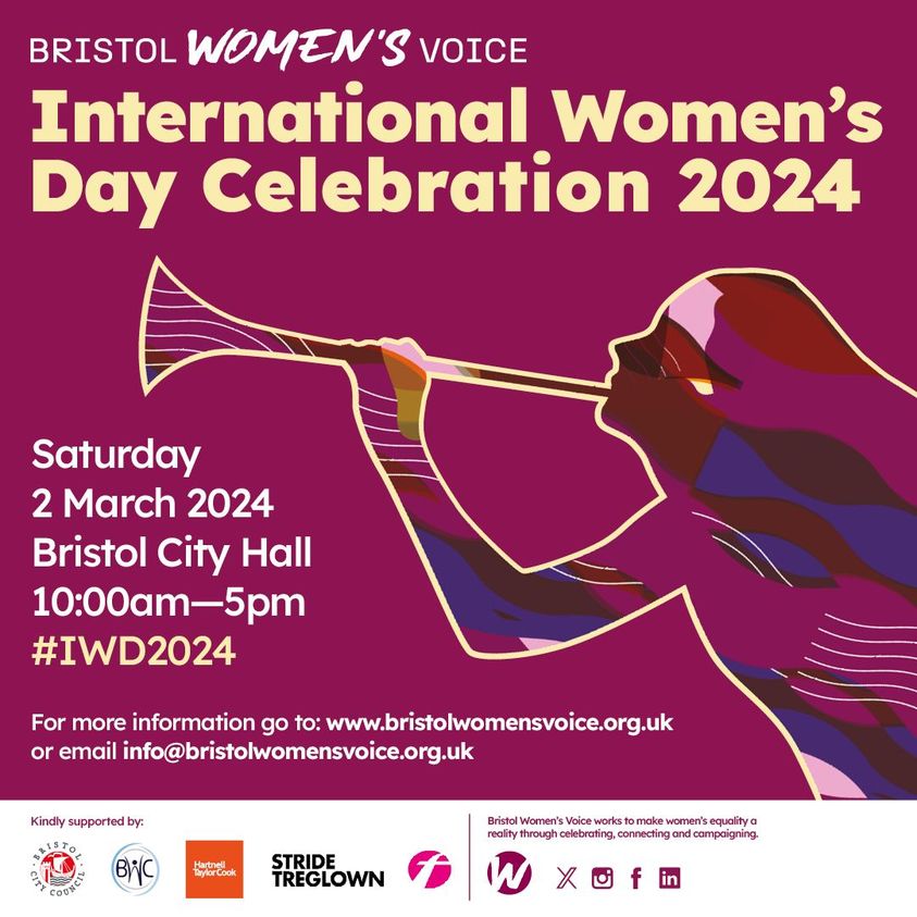 We can't wait until International Women's Day on 8th March, but we don't have to thanks to Bristol Women's Voice! Pop to Bristol City Hall tomorrow, Saturday 2 March from 10am - 5pm for debates, discussions, workshops, activities, food... and plenty more! bristolwomensvoice.org.uk/.../internatio…