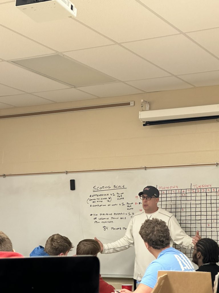 CORE Team Meeting #5. 
Thanks to Bargains on Broadway for providing our team with breakfast this morning! Also to <a href="/Bryan_Ault/">Bryan Ault - Midwest Scout</a> for speaking to our team about recruiting and our HC <a href="/chirico_joe/">Joe Chirico</a> for speaking on how the game of football helps prepare us for life! 
#WeNotMe