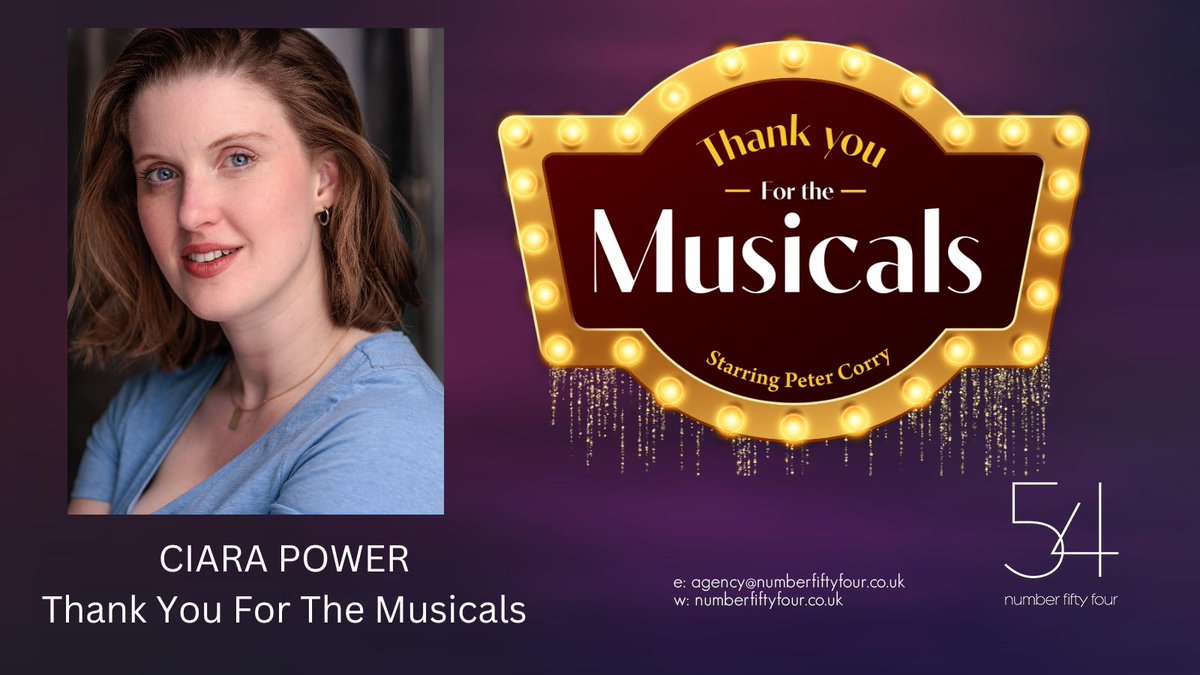 Over in Northern Ireland our CIARA POWER <a href="/ciarafpower/">Ciara Power</a> has opened in the tour of Thank You For The Musicals 🎶 
Tonight’s performance is at <a href="/TheMACBelfast/">The MAC</a> 

<a href="/Peter_Corry/">Peter Corry Productions</a> 

#N54Agency
#singer #vocalist #tour