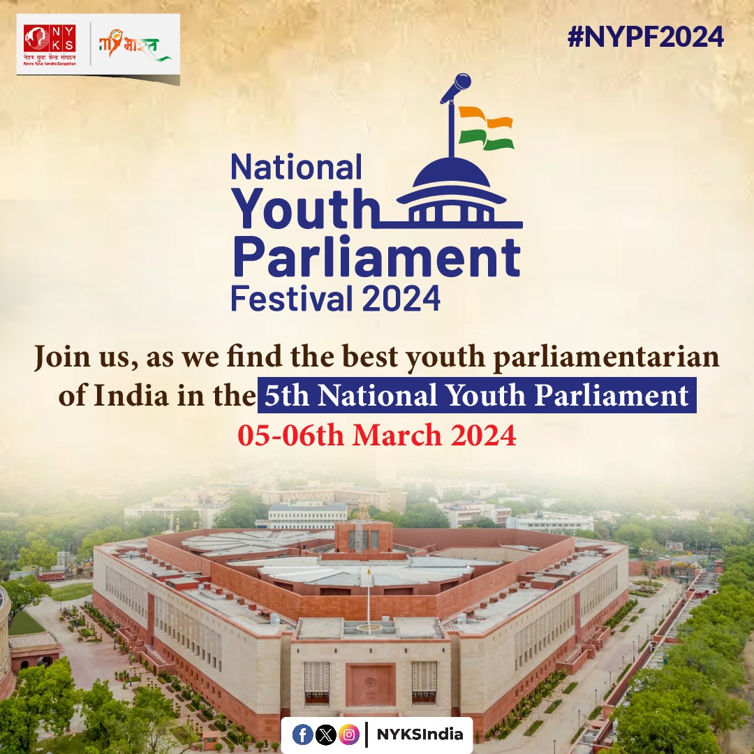 The wait is almost over, as we reach the final stage of #NationalYouthParliamentFestival2024 with the National-level Youth Parliament. Join us, as we crown the best young speaker of India in a celebration of democracy like no other on the 5th and 6th of March 2024. #NYPF2024