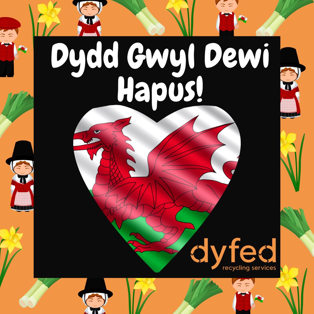 🌼 Happy St David’s Day from us all at Dyfed Recycling 📦🏴󠁧󠁢󠁷󠁬󠁳󠁿