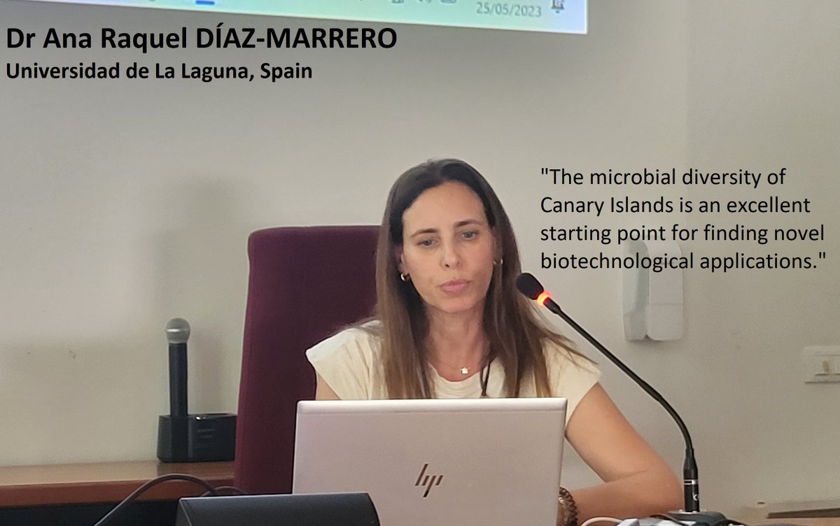 ❓🗣️*Who is behind the scenes?*  #⃣55 
<a href="/COSTprogramme/">COST</a> Action <a href="/Ocean4Biotech/">Ocean4Biotech association</a>
member Ana R. Díaz-Marrero from <a href="/ULL/">Universidad de La Laguna</a> in Spain 🇪🇸 is an organic chemist, focusing on the isolation and determination chemical structures and their possible biomedical applications from marine organisms 🦠
