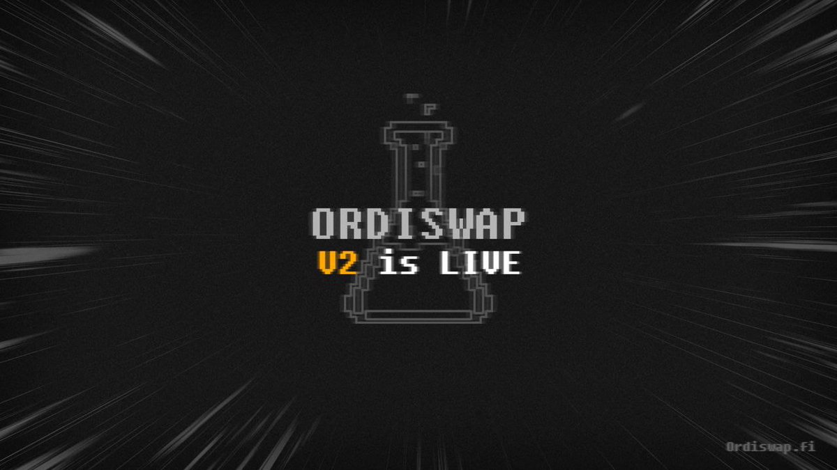 🧪🧪 ORDISWAP V2 IS LIVE 🧪🧪 The 1st-ever AMM on the Bitcoin native layer is now officially bigger, better and faster than ever ⚡️ Now, users can: → Swap BRC-20s (and more to come) at 2x speeds with wallets like @unisat_wallet, @phantom, @okx and @xverseApp → Transfer