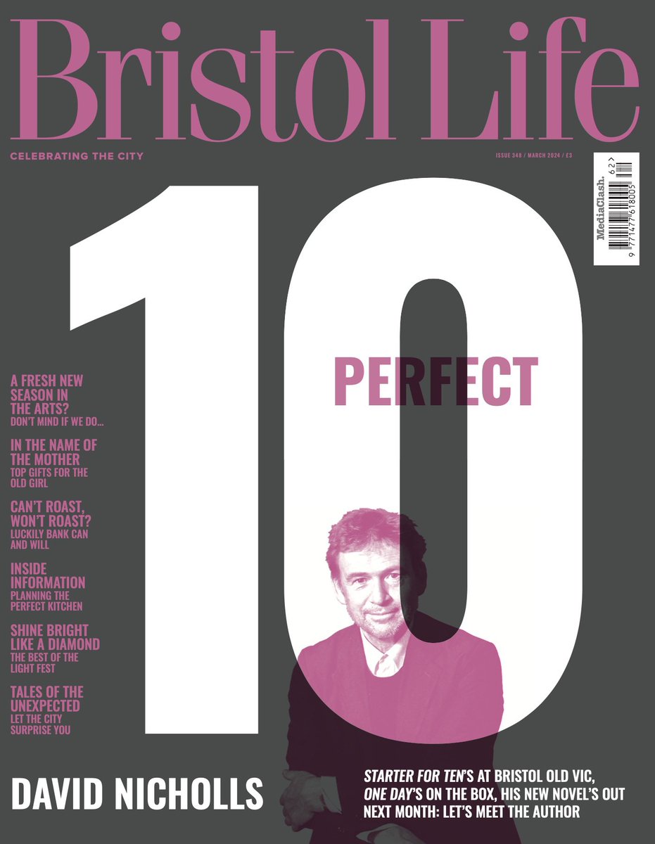 Is any novelist more in the news at the moment than David Nicholls? Read our big interview with David in the NEW ISSUE, along with our big Bristol springtime arts preview and lots more lovely shizzle
