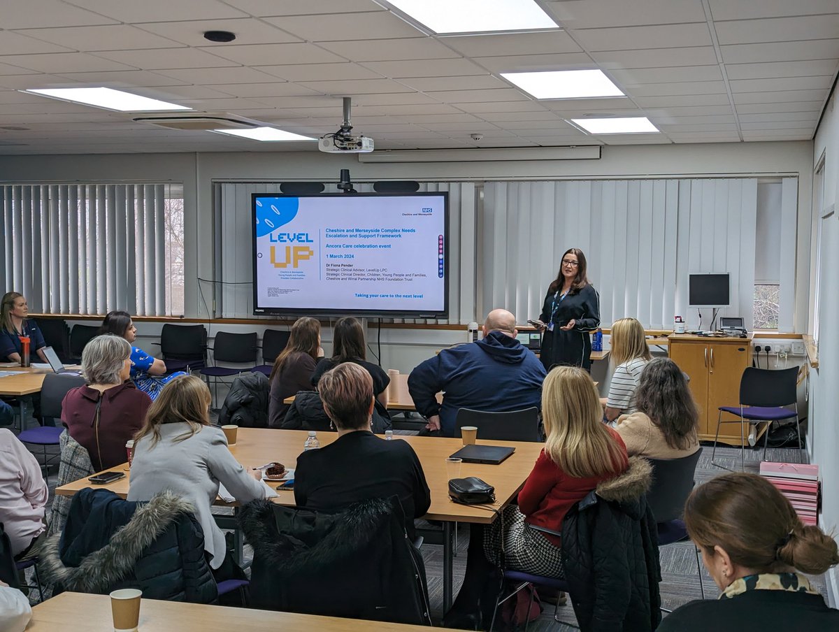 cwpnhs's tweet photo. Thank you to @DrFionaPender for discussing the New Care Model and the unique challenges children, young people, and families face across Cheshire and Merseyside.Β
Learn more about the New Care Model, Ancora Care, Gateway meeting, and CNEST: https://t.co/cCd2YRjAYW #LevelUpCm https://t.co/7RodiYZrcQ
