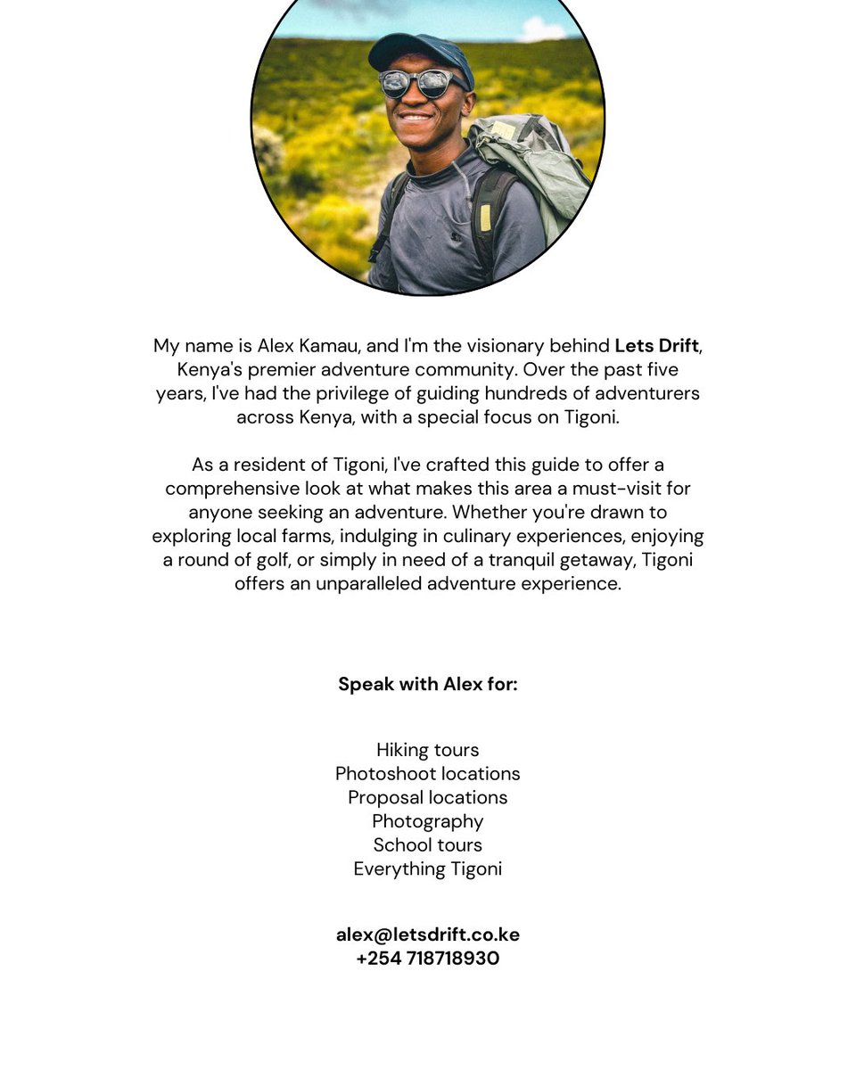 iamalexkamau's tweet photo. Tigoni will be the next Naivasha! It is coming up fast as a lavish destination with new experiences and restaurants poping up! 

So I made this exclusive guide with everything Tigoni! Download it now for FREE 👉 https://t.co/bJt4kL8VgV

Powered by @lets_drift https://t.co/mMIyXkIc4Z