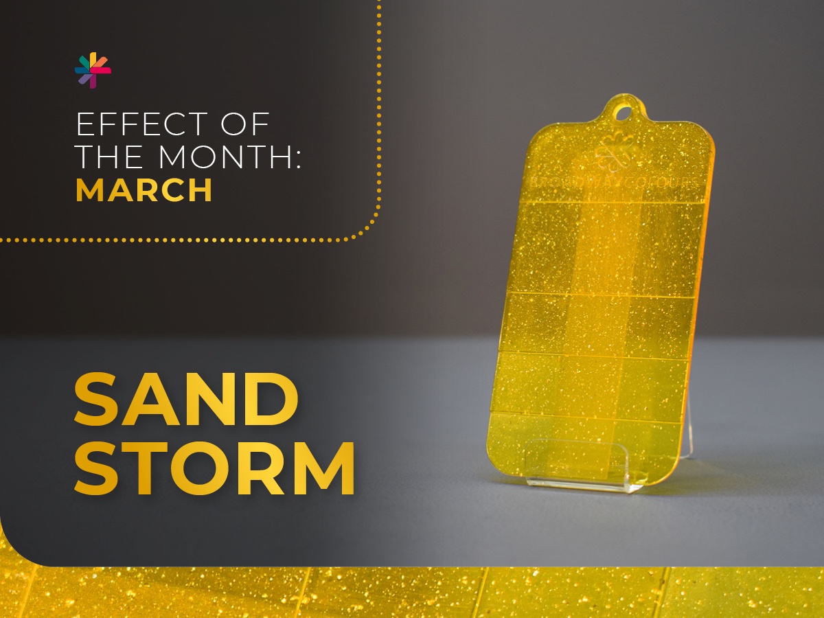 Sandstorm is our effect of the month for March. 

Glitter particles radiate through a translucent amber base, creating a warm, vibrant sparkle effect with dazzling impact. 

#consumergoods #plasticproducts #specialeffects #masterbatch