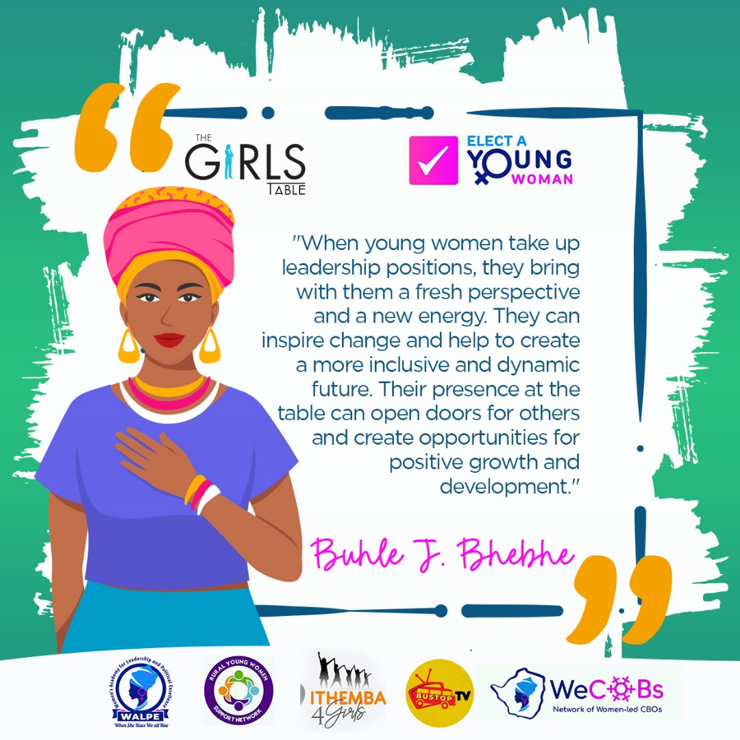 'When young women take up leadership positions, they bring with them a fresh perspective and a new energy...' - Buhle J. Bhebhe (ELCZ Youth Leader) #HerVoice #YoungWomenLead #ElectAYoungWoman