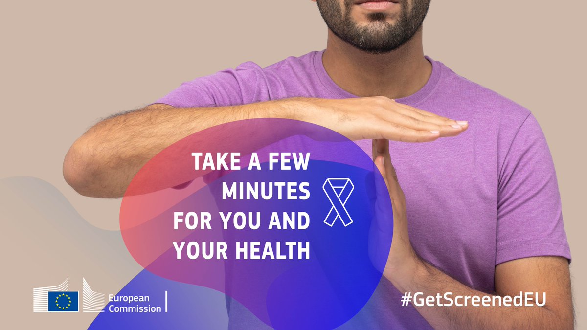 EU_Health's tweet image. March is #ColorectalCancerAwareness month.
Colorectal cancer is one of the most diagnosed cancers in both women &amp;amp; men.
Early detection can be lifesaving &amp;amp; improves quality of life.
Take some time for you &amp;amp; your health.
#GetScreenedEU #HealthUnion
➡️europa.eu/!bQcTpf
