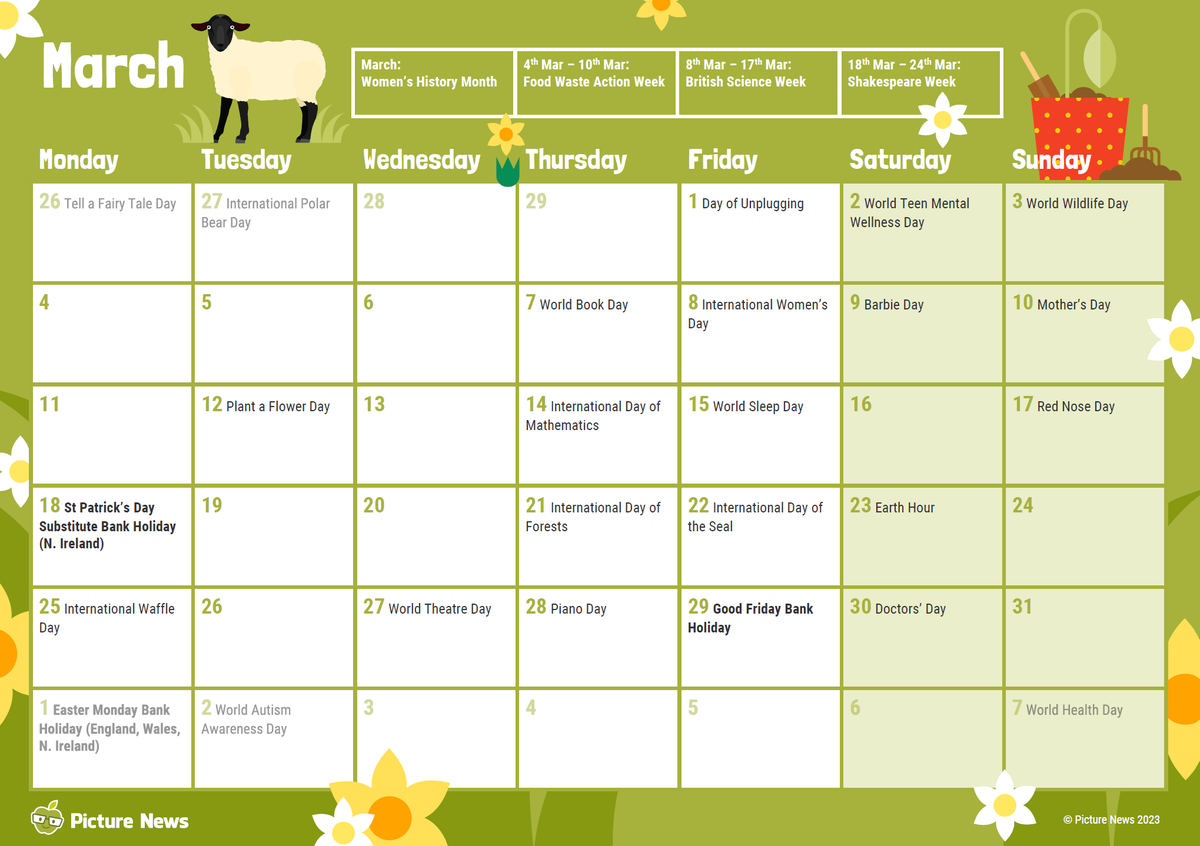 CarePicture's tweet photo. It’s March! 🌻🐰🌿

📅 Here are some key awareness days happening this month to celebrate in your residence…

#education #CareHomeActivities #carehomeactivity #carehomes #carehomesuk #carehome #CarersUK #carersupport #dementiacare #dementiaawareness #dementiasupport #march https://t.co/xThxaCdjRN
