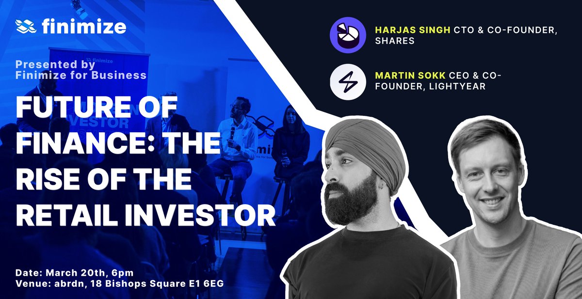 Lightyear (@go_lightyear) on Twitter photo Our Co-founder & CEO <a href="/sokkcom/">Martin Sokk</a> is speaking at <a href="/finimize/">💸 F i n i m i z e</a>'s in-person #FutureofFinance event about how we plan to win over tomorrow’s investors, alongside <a href="/shares_io/">Shares</a> 's <a href="/harjasinghahuja/">Harjas Singh</a>. Get your ticket now!
📆 20 March, 6pm Our Co-founder & CEO <a href="/sokkcom/">Martin Sokk</a> is speaking at <a href="/finimize/">💸 F i n i m i z e</a>'s in-person #FutureofFinance event about how we plan to win over tomorrow’s investors, alongside <a href="/shares_io/">Shares</a> 's <a href="/harjasinghahuja/">Harjas Singh</a>. Get your ticket now!
📆 20 March, 6pm