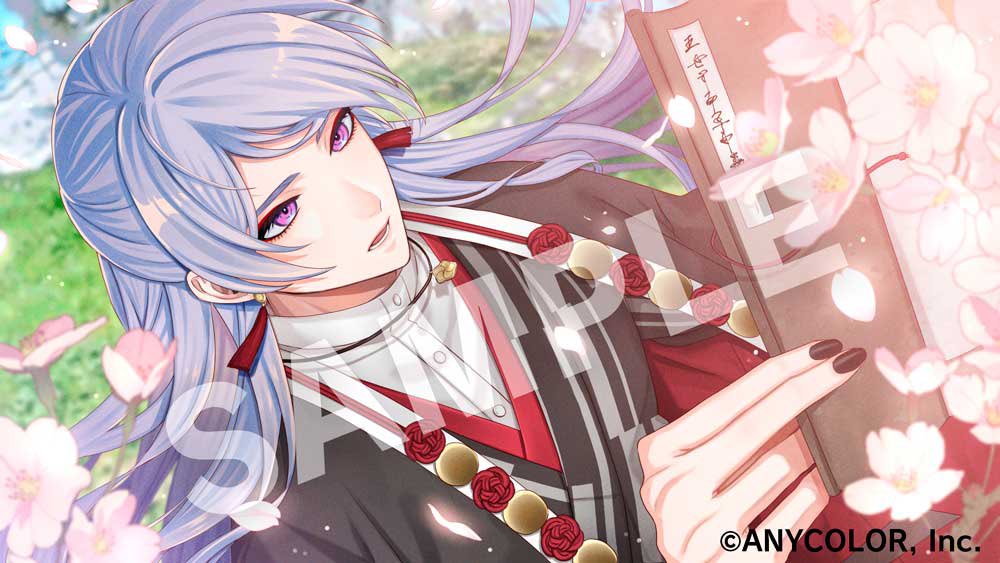 にじさんじ「【お知らせ】このたび桜魔大戦譚 第4話にて弦月藤士郎さんのスチルを担当させて頂き」|アメノのイラスト