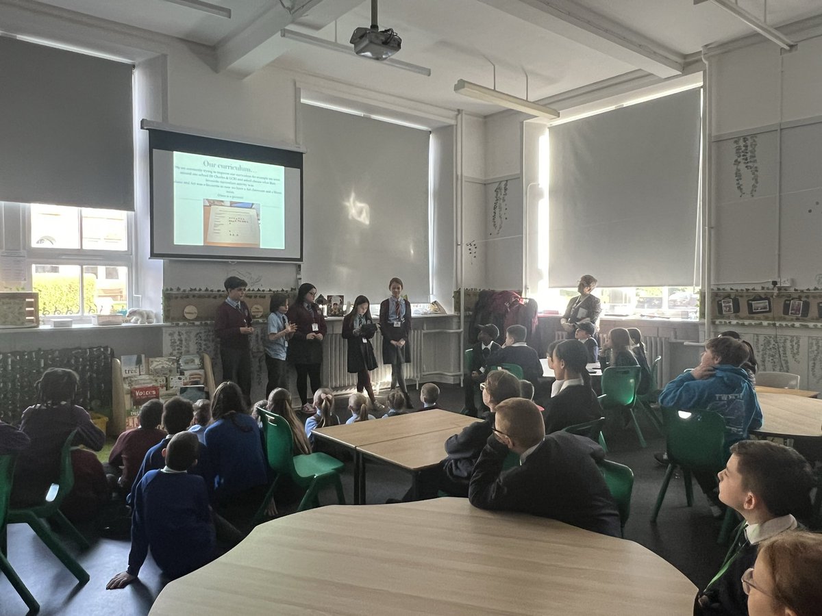 Our #YoungLeadersOfLearning presented first this morning at our #PupilLeadership. They talked about their training and how they are helping to shape our #Curriculum. @StBlanesGCC @stmarysmaryhill @NKPrimary @DunardPSandNC @HaghillTeam @StMonicaMilton @stbartholomews1