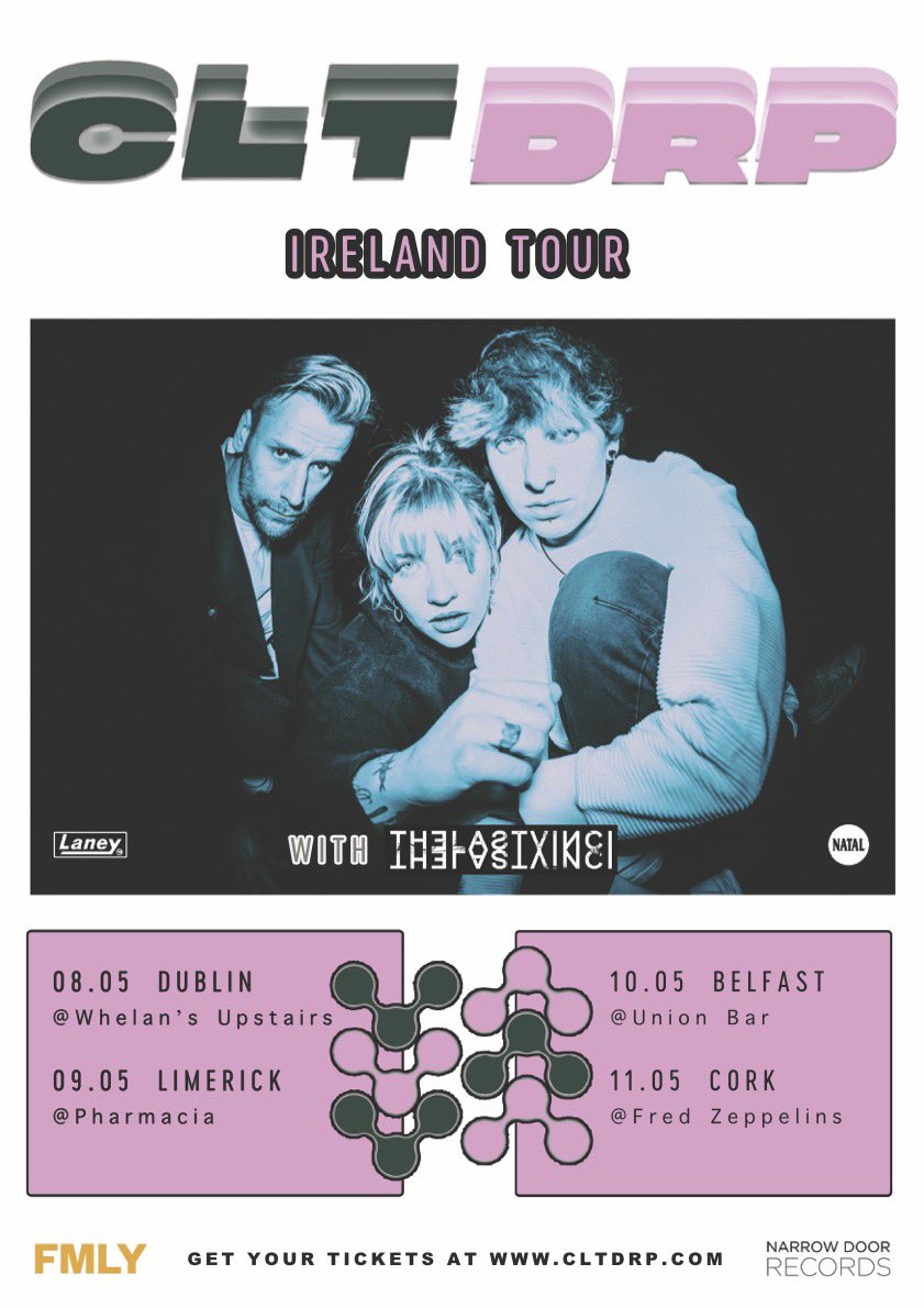We are so excited to announce we’ll go on tour in May supporting one of best and inspiring artists around at the moment, the mighty Brighton legends <a href="/CLTDRP3/">CLT DRP</a>. Tickets are on sale NOW from linktr.ee/narrowdoorreco…. This is gonna be UNREAL. Get your ticket