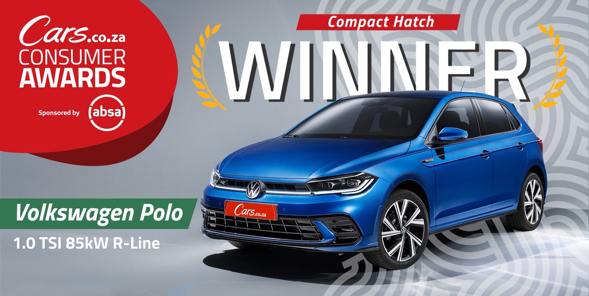 Cheers to the Polo's unstoppable success! 🙌🏼 🙌🏼 Its 1.0 TSI 85kW R-Line model came out tops in the ‘Compact Hatch’ category at the @CarsSouthAfrica Consumer Awards. Congratulations also go to all the winners & the Polo’s fellow category candidates. #CarsAwards #VWPolo