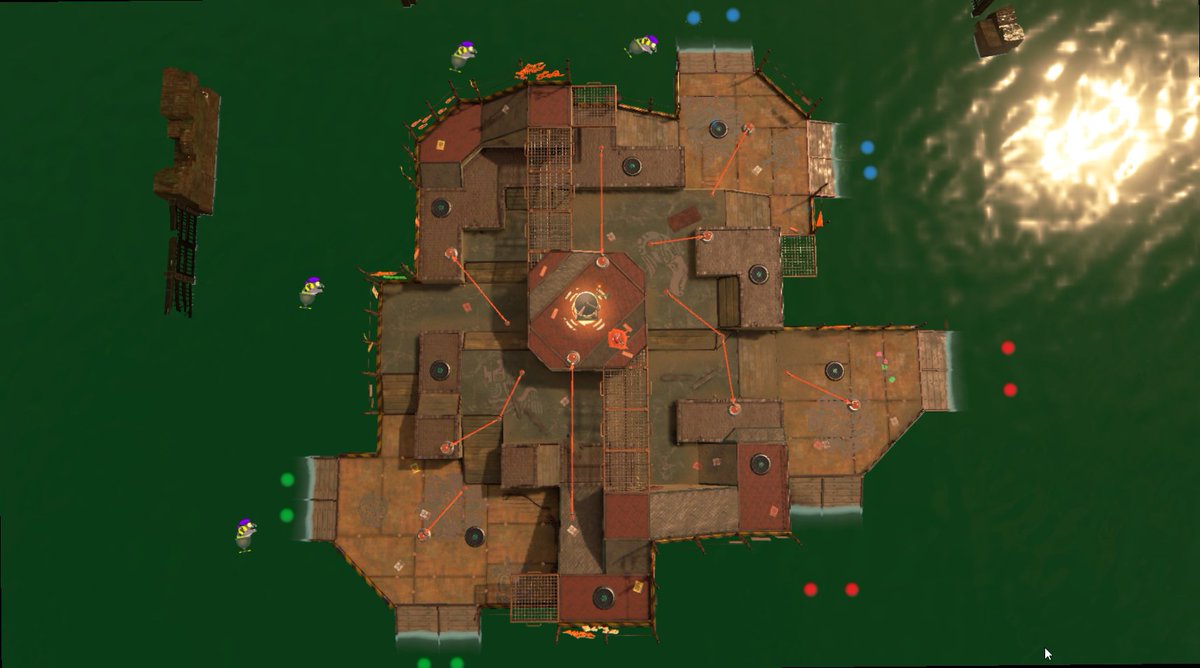 Minaraii's tweet image. [Bonerattle Arena]
(Normal / High / Low Tide)
Spawn locations &amp;amp; Snatchers
#Splatoon3 #NintendoSwitch