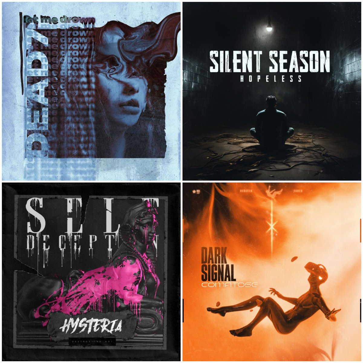 Core Weekly (@core_weekly) on Twitter photo Today's New Releases
<a href="/dead7sound/">dead7</a> - Let Me Drown
<a href="/silentseason/">Silent Season</a> - Hopeless
<a href="/selfdecsthlm/">Self Deception</a> - Hysteria
#DarkSignal - Comatose Today's New Releases
<a href="/dead7sound/">dead7</a> - Let Me Drown
<a href="/silentseason/">Silent Season</a> - Hopeless
<a href="/selfdecsthlm/">Self Deception</a> - Hysteria
#DarkSignal - Comatose