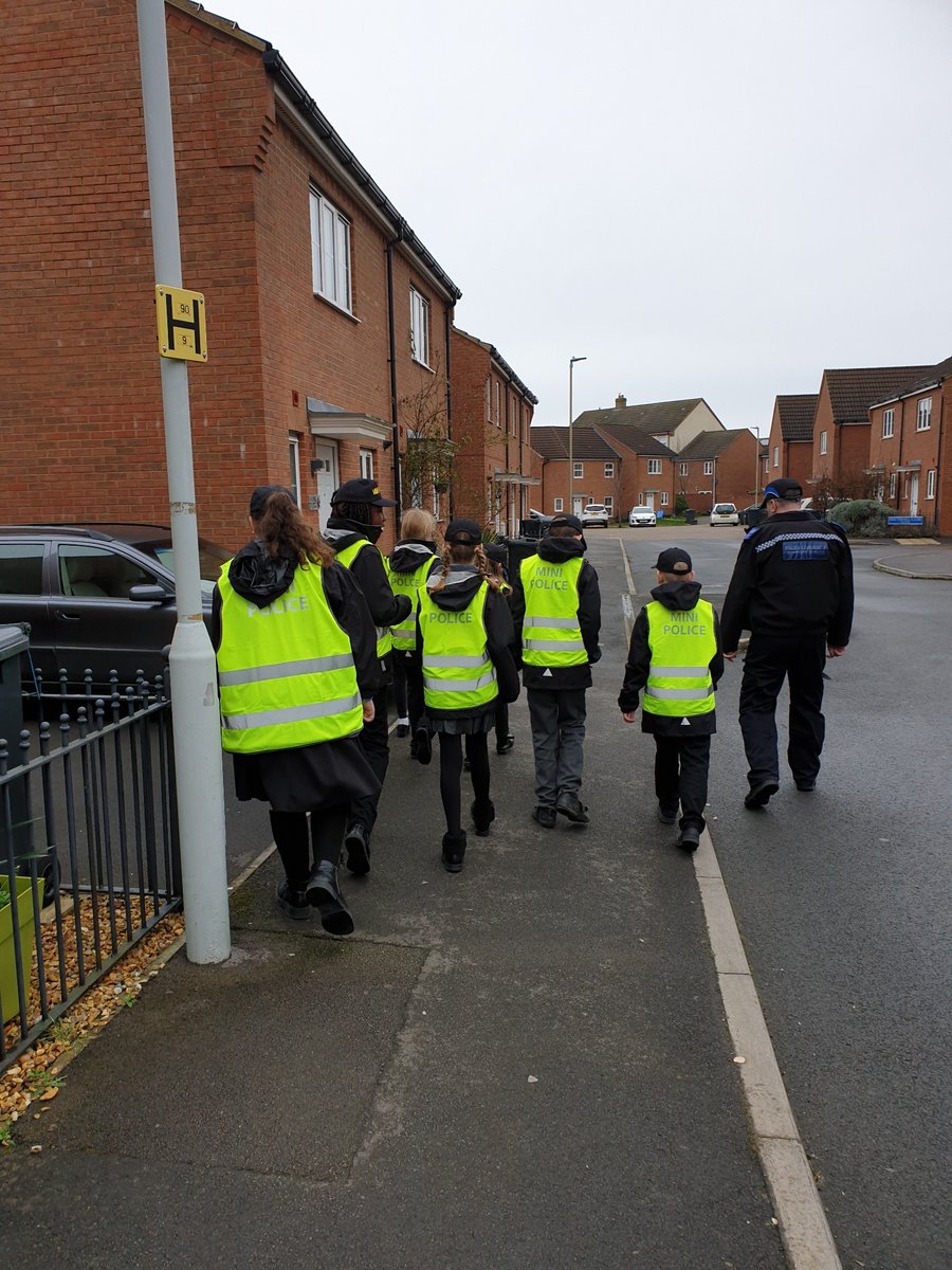 The #minipolice team were at Waterwells primary School yesterday conducting a community patrol of the local area with the Mini police #opcc #glospolice