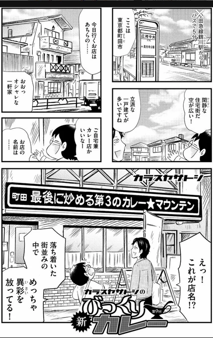 「新・びっくりカレー」最新話掲載の「WINGS」04 月号発売中です。今回は町田の「最後に炒める第三のカレー マウンテン」。エビ100匹を5日煮込むなど、ご主人が編み出した製法のカレー。エビ味濃くてめちゃ美味しかった!https://t.co/c5gRb5sxdQ #Amazon 
