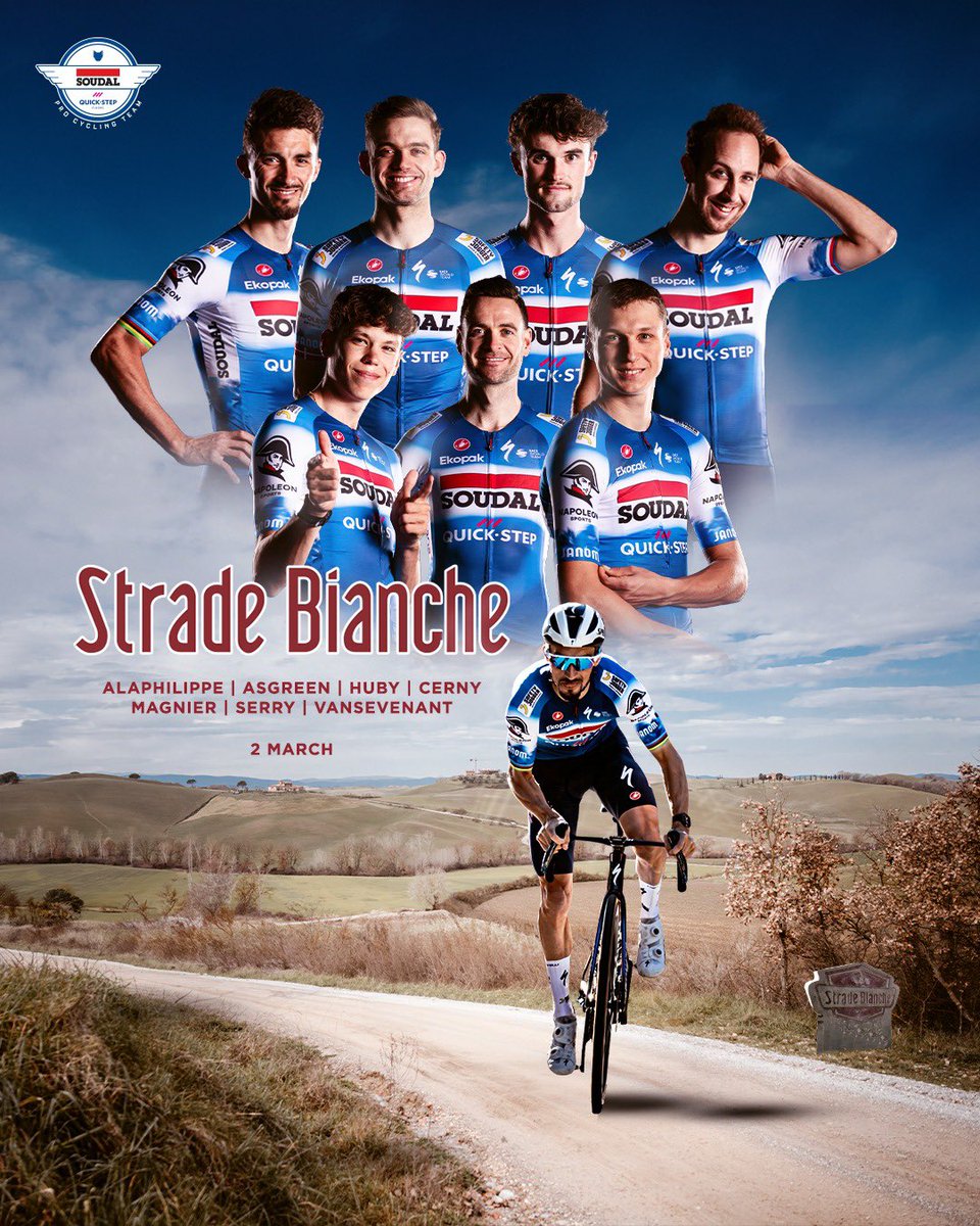 Our seven wolves for the new @StradeBianche 🤩 Artwork: @brentpeeters