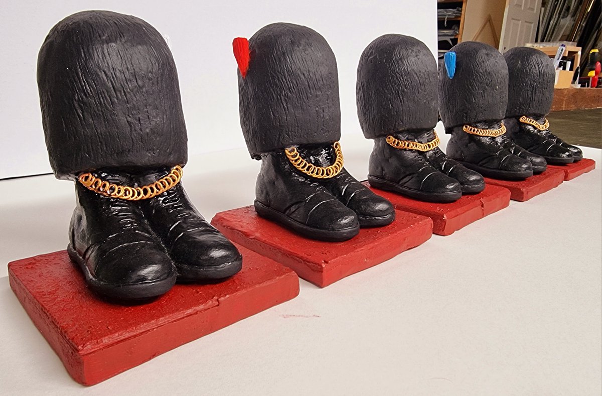we love our new Regimental Foot Guards Bearskin and Boots pieces. who fancies one.... contact us on 01748 834488 or email ian.sixsmith@victoriaprints.co.uk