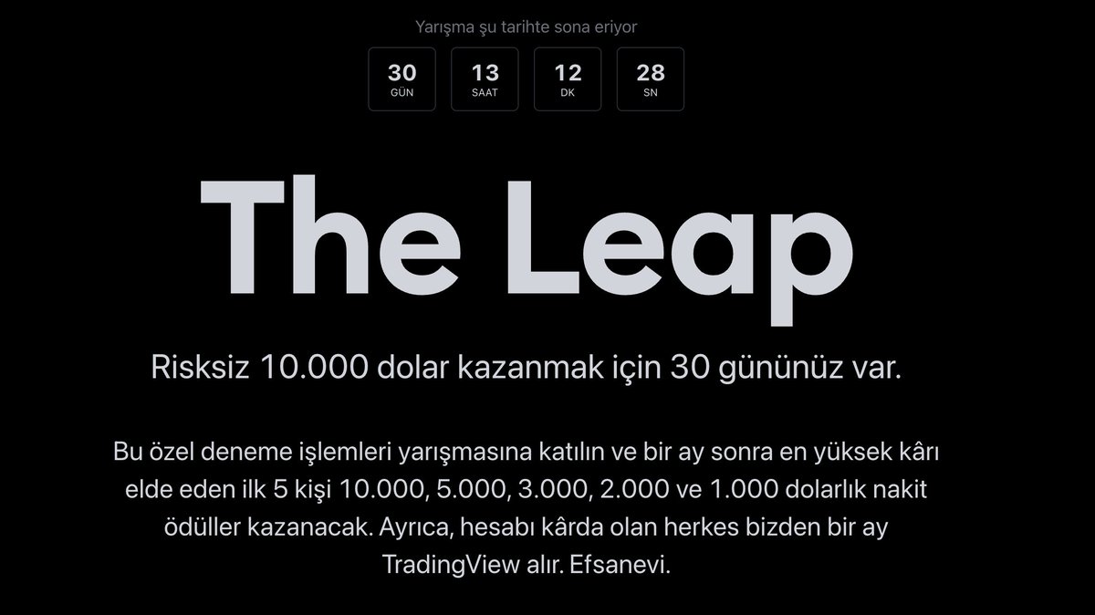 Katılanlar el kaldırsın! 👀

Henüz katılmayanlar buraya 👉 tr.tradingview.com/the-leap/?sour…