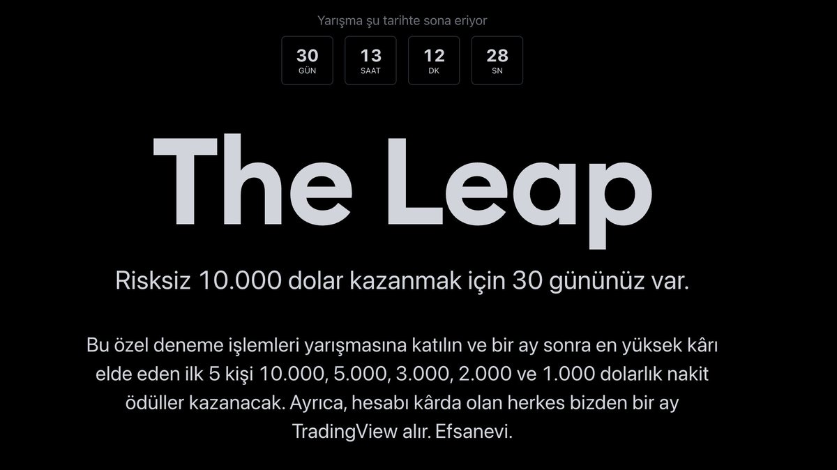 Katılanlar el kaldırsın! 👀 Henüz katılmayanlar buraya 👉 tr.tradingview.com/the-leap/?sour…