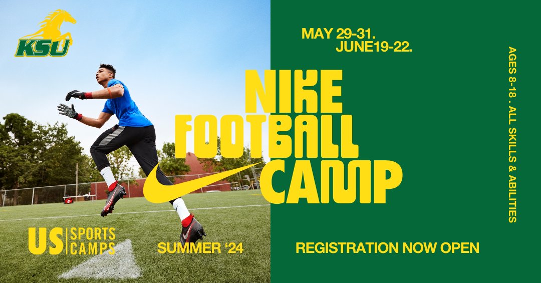 Excited to finally announce a new and exciting camp to the state of the Kentucky. We will be offering the 1st annual @NikeSportsCamp at @KYSUFB this summer. Click the link below for more information on camp details and dates. #NikeSportsCamp ussportscamps.com/football/nike-…