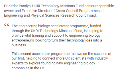 Science Creates Accelerate <a href="/ScienceCreates/">Science Creates</a> is partnering with global venture capitals for the second round of its flagship accelerator programme that supports future engineering biology entrepreneurs.

More and how to apply: orlo.uk/vUL38 <a href="/innovateuk/">Innovate UK</a>